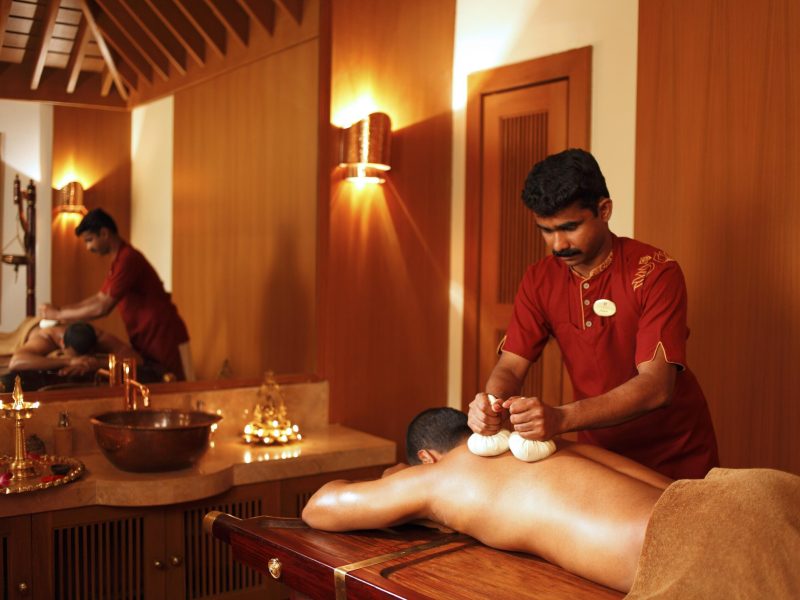 potli massage at Kerala Suite at The Imperial Spa